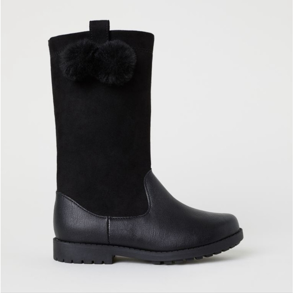 H&M Black Boots 7.5 sz Toddler